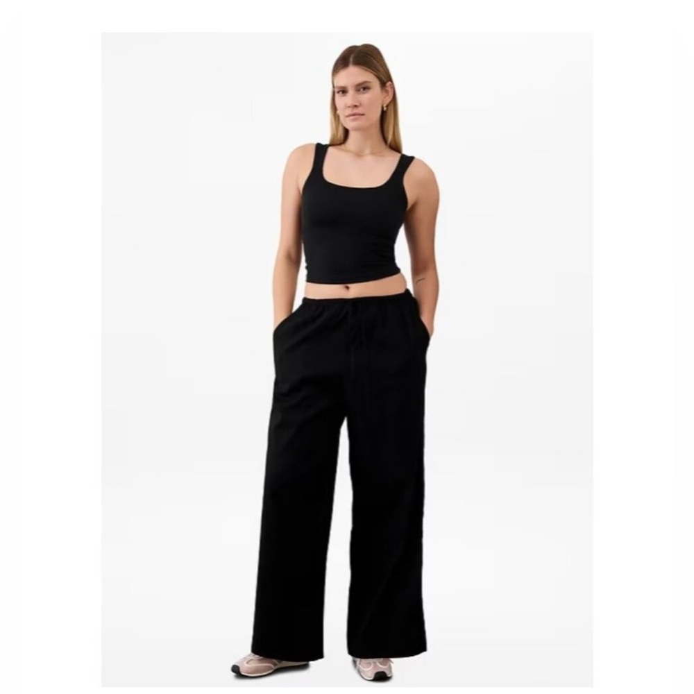 Athleta Paradise Mid Rise Linen Blend Pant Medium